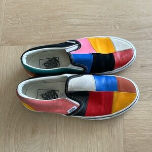 Limited edition Patchwork Vans slip ons